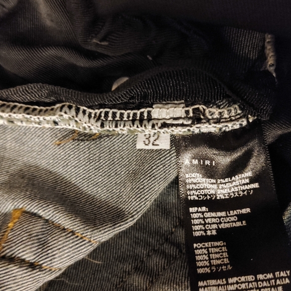 Amiri jeans perfect condition price negotiatable. Dropping price for one day 700 - Picture 5 of 9